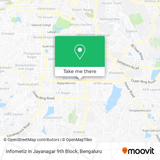 Infometiz in Jayanagar 9th Block map