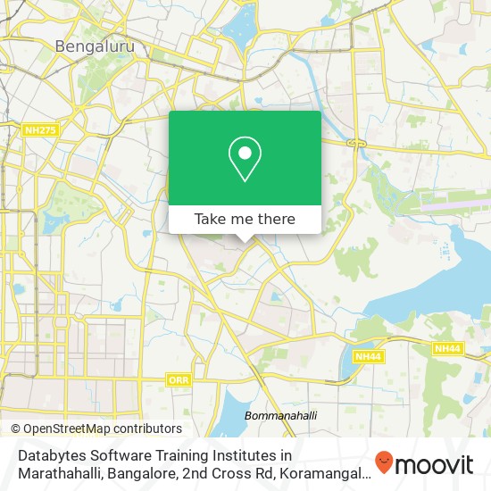 Databytes Software Training Institutes in Marathahalli, Bangalore, 2nd Cross Rd, Koramangala 8th Bl map