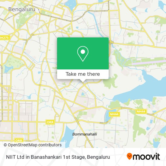 NIIT Ltd in Banashankari 1st Stage map