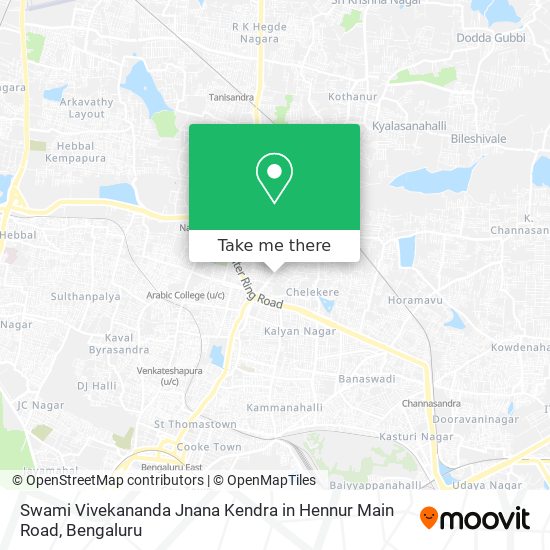 Swami Vivekananda Jnana Kendra in Hennur Main Road map