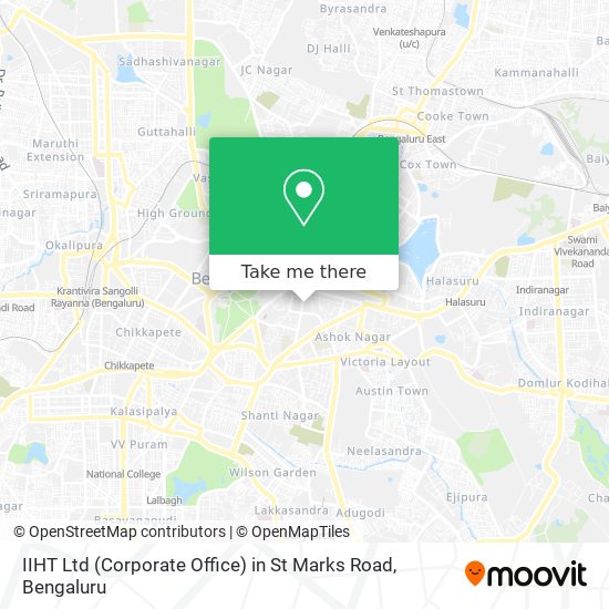 IIHT Ltd (Corporate Office) in St Marks Road map