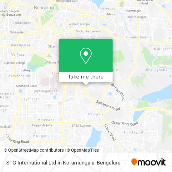 STG International Ltd in Koramangala map