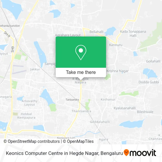 Keonics Computer Centre in Hegde Nagar map