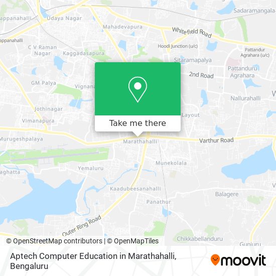 Aptech Computer Education in Marathahalli map