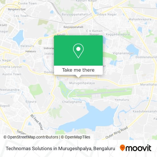 Technomas Solutions in Murugeshpalya map