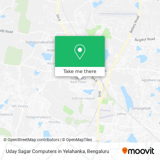Uday Sagar Computers in Yelahanka map