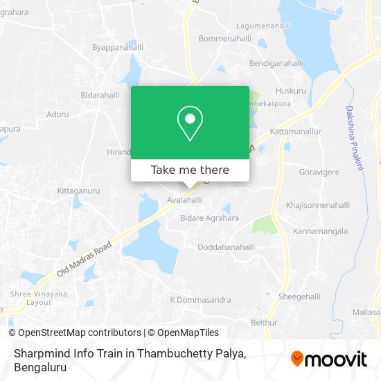 Sharpmind Info Train in Thambuchetty Palya map