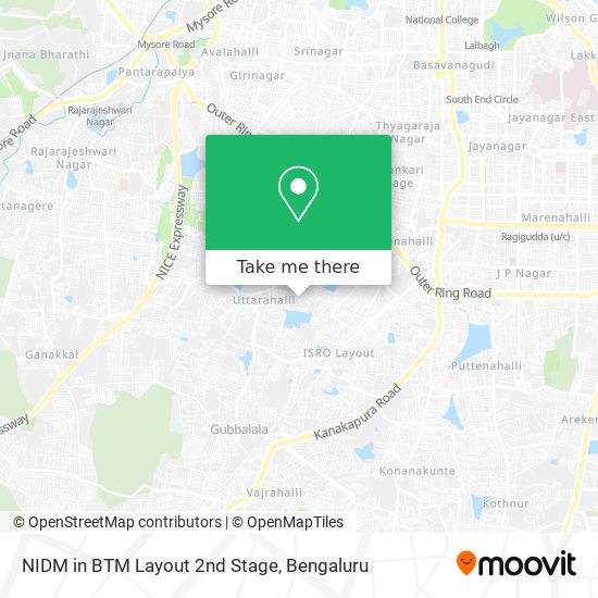 NIDM in BTM Layout 2nd Stage map