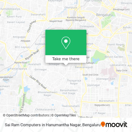 Sai Ram Computers in Hanumantha Nagar map