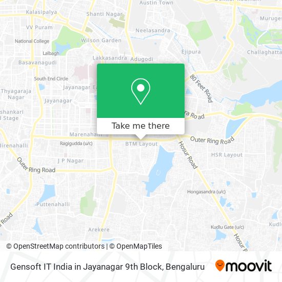 Gensoft IT India in Jayanagar 9th Block map