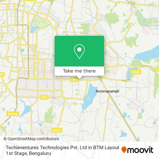 Techieventures Technologies Pvt. Ltd in BTM Layout 1st Stage map