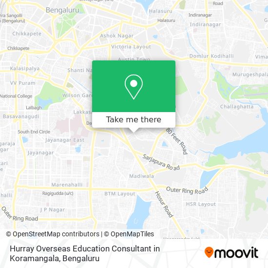 Hurray Overseas Education Consultant in Koramangala map