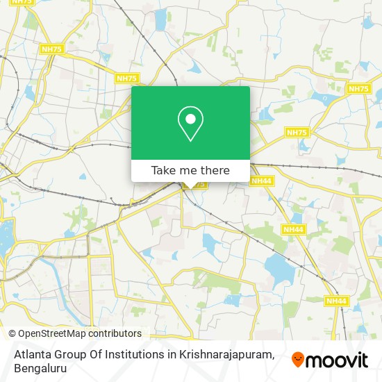 Atlanta Group Of Institutions in Krishnarajapuram map