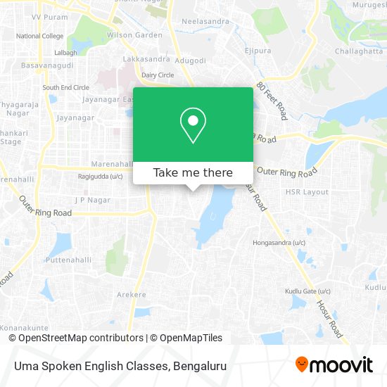 Uma Spoken English Classes map