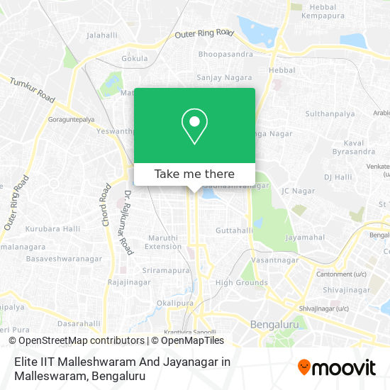 Elite IIT Malleshwaram And Jayanagar in Malleswaram map