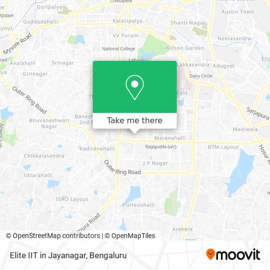 Elite IIT in Jayanagar map