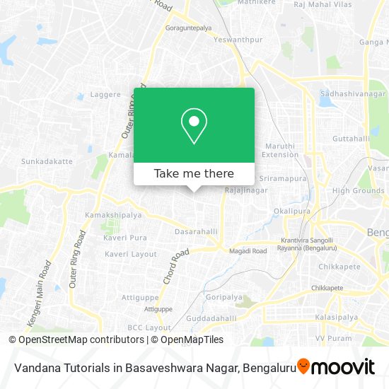Vandana Tutorials in Basaveshwara Nagar map