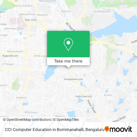 CCI Computer Education in Bommanahalli map
