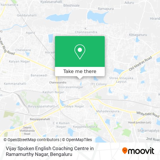 Vijay Spoken English Coaching Centre in Ramamurthy Nagar map