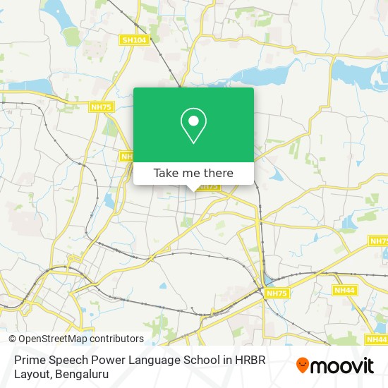 Prime Speech Power Language School in HRBR Layout map