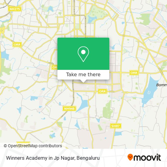 Winners Academy in Jp Nagar map
