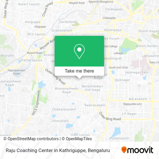 Raju Coaching Center in Kathriguppe map