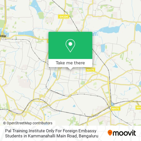 Pal Training Institute Only For Foreign Embassy Students in Kammanahalli Main Road map