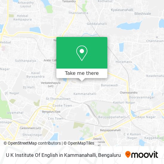 U K Institute Of English in Kammanahalli map
