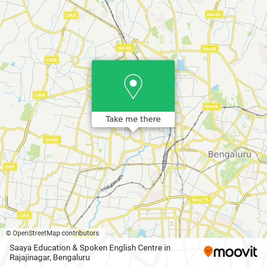 Saaya Education & Spoken English Centre in Rajajinagar map