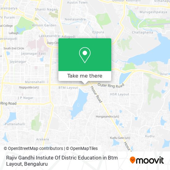 Rajiv Gandhi Instiute Of Distric Education in Btm Layout map