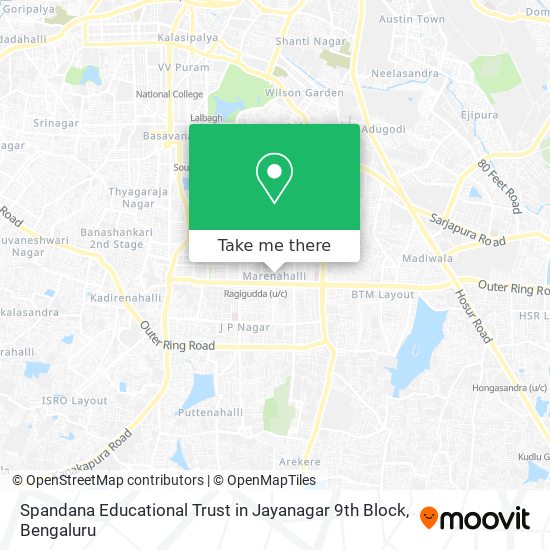 Spandana Educational Trust in Jayanagar 9th Block map