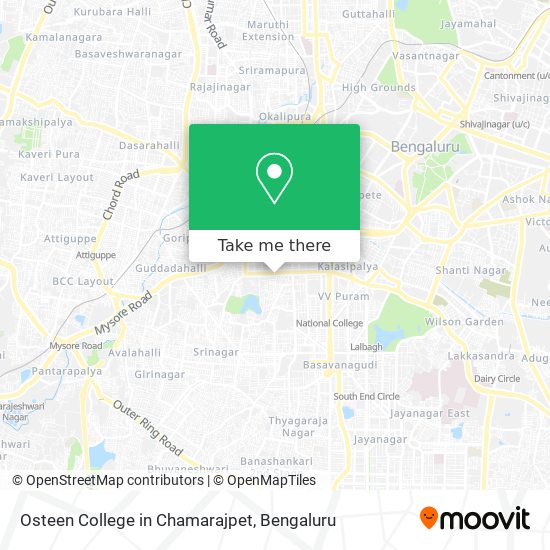 Osteen College in Chamarajpet map