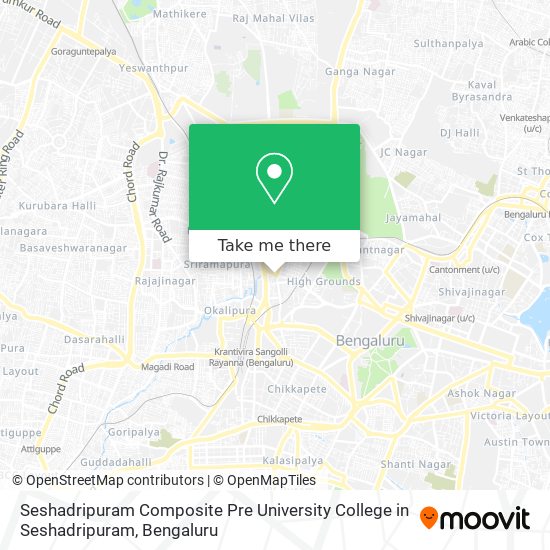 Seshadripuram Composite Pre University College in Seshadripuram map