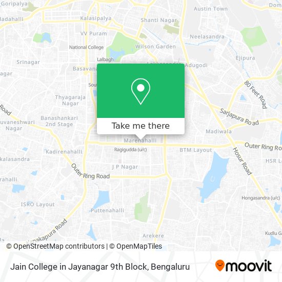 Jain College in Jayanagar 9th Block map