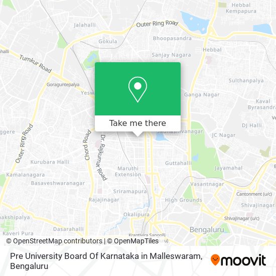 Pre University Board Of Karnataka in Malleswaram map