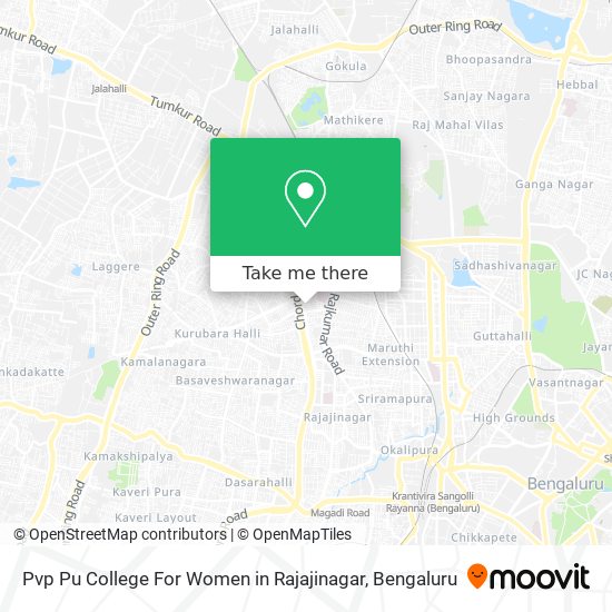 Pvp Pu College For Women in Rajajinagar map