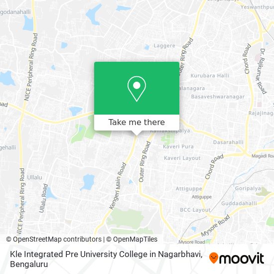 Kle Integrated Pre University College in Nagarbhavi map