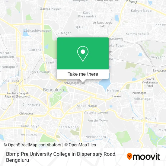 Bbmp Pre University College in Dispensary Road map
