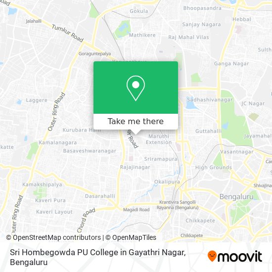 Sri Hombegowda PU College in Gayathri Nagar map