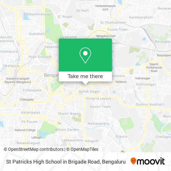 St Patricks High School in Brigade Road map