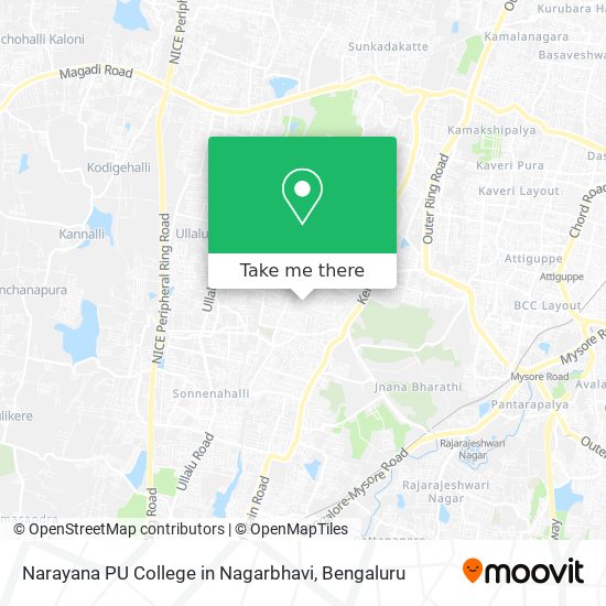 Narayana PU College in Nagarbhavi map
