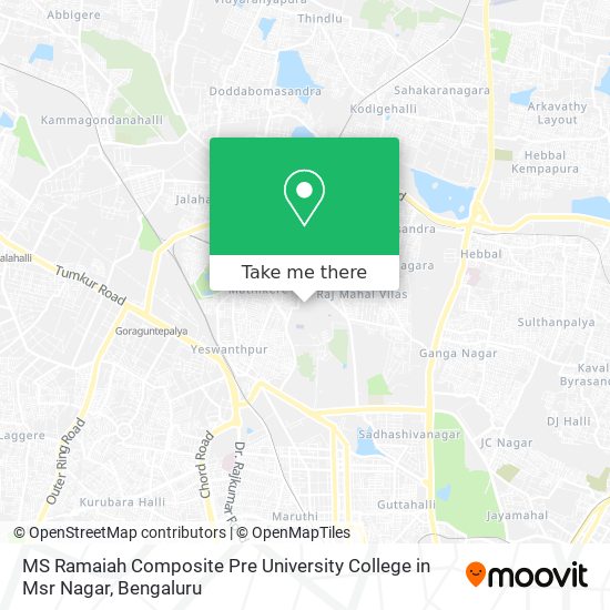 MS Ramaiah Composite Pre University College in Msr Nagar map
