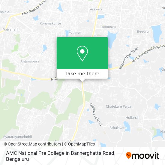 AMC National Pre College in Bannerghatta Road map