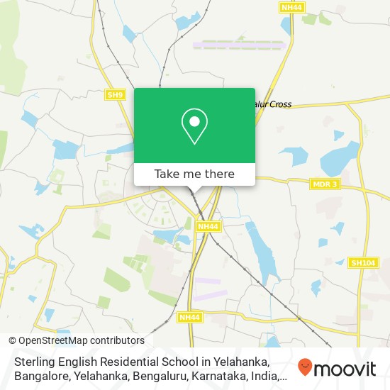 Sterling English Residential School in Yelahanka, Bangalore, Yelahanka, Bengaluru, Karnataka, India map