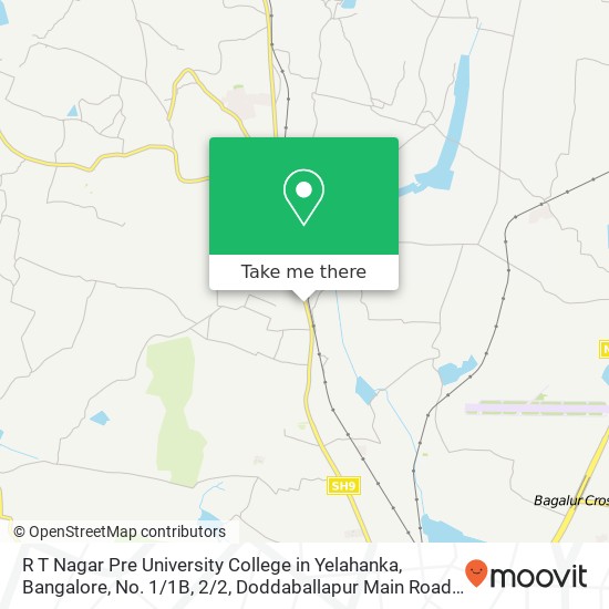 R T Nagar Pre University College in Yelahanka, Bangalore, No. 1 / 1B, 2 / 2, Doddaballapur Main Road, S map