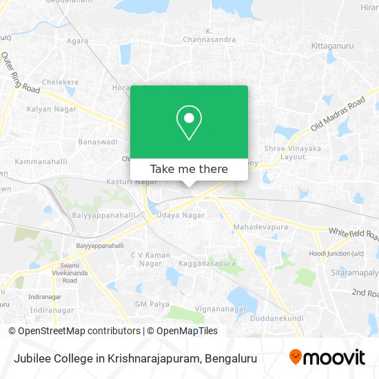 Jubilee College in Krishnarajapuram map