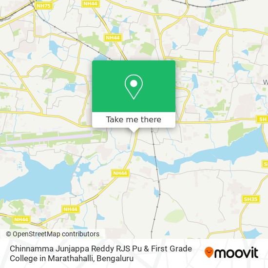 Chinnamma Junjappa Reddy RJS Pu & First Grade College in Marathahalli map