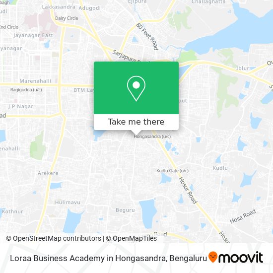 Loraa Business Academy in Hongasandra map
