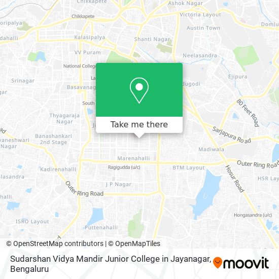 Sudarshan Vidya Mandir Junior College in Jayanagar map