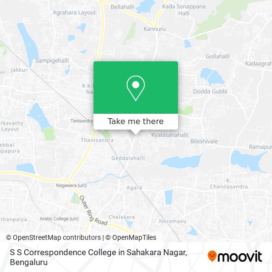 S S Correspondence College in Sahakara Nagar map